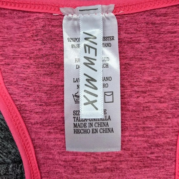 NWOT~NEW MIX 2 matching pieces of Workout Activewear gear Gray Hot Pink One Size - Picture 8 of 11